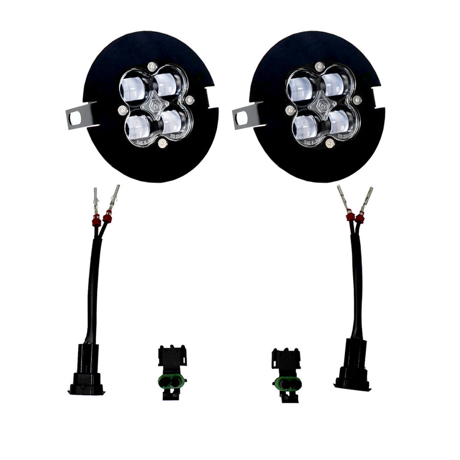 Kit de luces/faros de niebla Baja Designs Ford/Toyota Squadron SAE Fog Pocket Light Kit - Ford 2006-14 F-150; Toyota 2005-11 Tacoma; 2007-13 Tundra (Light Pattern: SAE Fog, Color: Clear)
