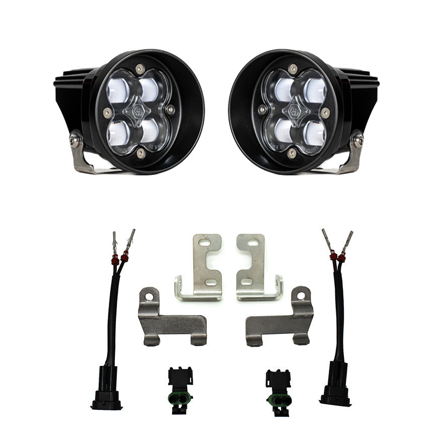 Kit de luces/faros de niebla Baja Designs Toyota Squadron-R SAE Fog Pocket Light Kit - Toyota 2016-21 RAV4; 2014-19 Highlander (Light Pattern: SAE Fog, Color: Clear)