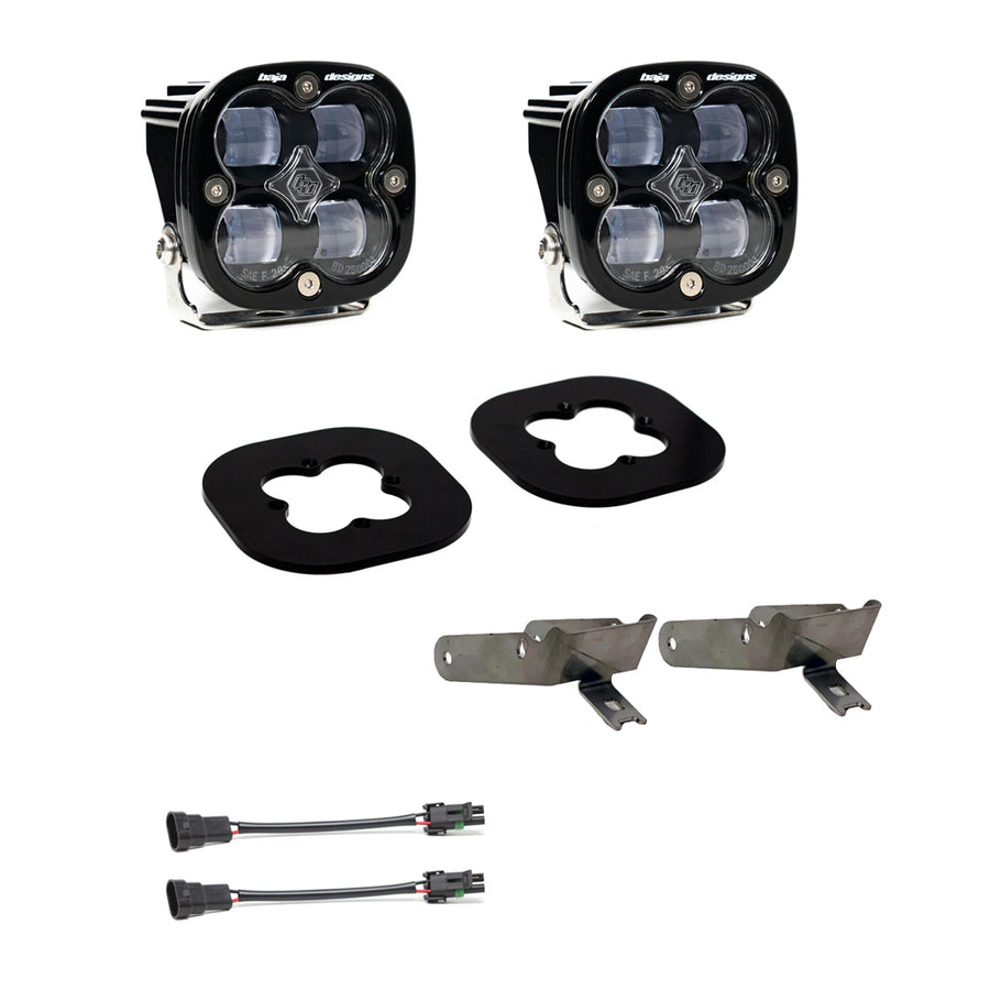 Kit de luces/faros de niebla Baja Designs Ford Squadron SAE Fog Pocket Light Kit - Ford 2011-16 F-250/350 Super Duty (Light Pattern: SAE Fog, Color: Clear)