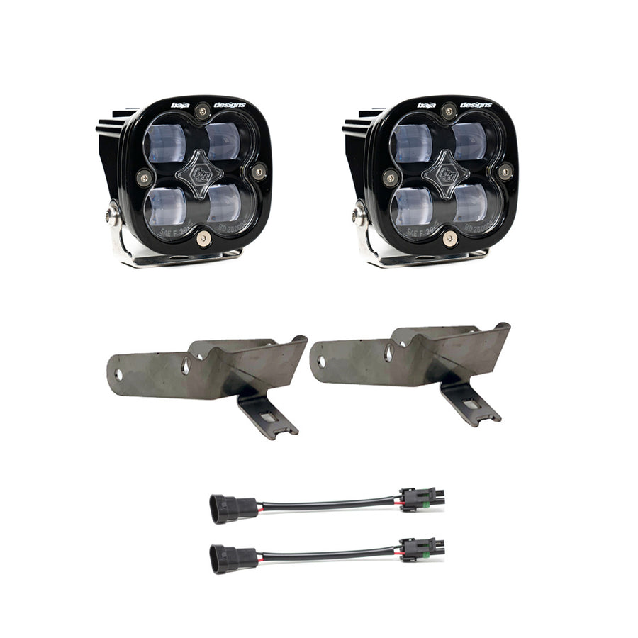 Kit de luces/faros de niebla Baja Designs Ford Squadron SAE Fog Pocket Light Kit - Ford 1999-10 F-250/350 Super Duty (Light Pattern: SAE Fog, Color: Clear)