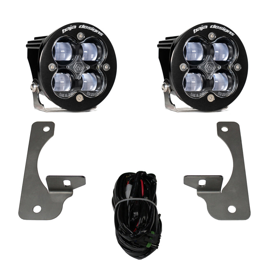 Kit de luces/faros de niebla Baja Designs Squadron R SAE Fog Pocket Light Kit - Jeep 2010-18 Wrangler JK; NOTE: w/ Premium OE Bumper (Light Pattern: SAE Fog, Color: Clear)