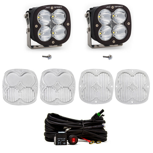 Kit de luces para pilar A Baja Designs Ford XL Sport A-Pillar Light Kit - Ford 2021-2026 Bronco; 2022-2026 Bronco Raptor (Light Pattern: Spot, Color: Clear, Wiring Type: Toggle)