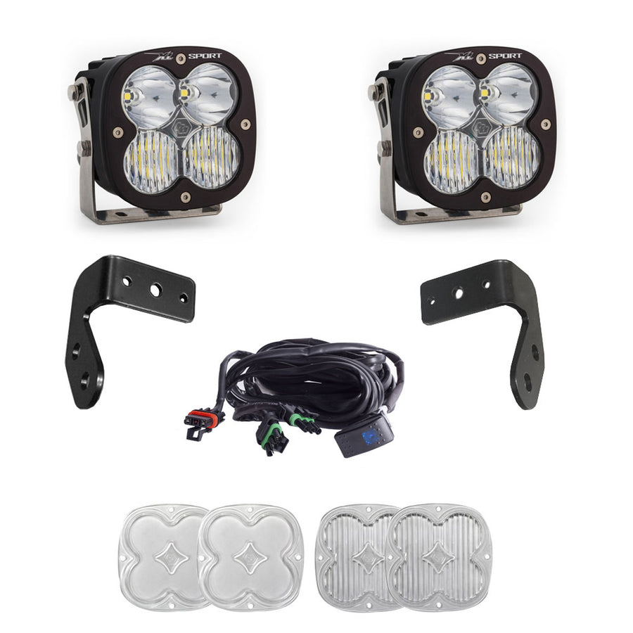 Kit de luces para pilar A Baja Designs Polaris RZR Pro R XL Sport A-Pillar Kit - Polaris RZR Turbo R 2020-2024, Pro R 2022-2026, Pro S 2025, Pro XP 2020-2026 (Light Pattern: Driving/Combo, Color: Clear)