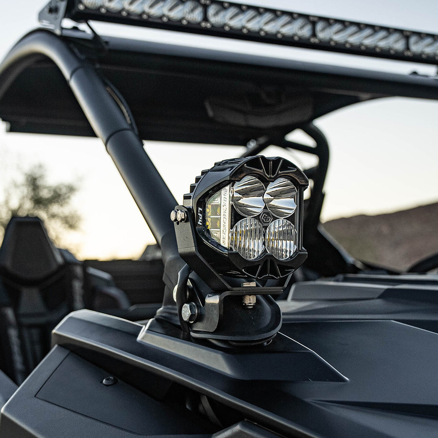 Kit de luces para pilar A Baja Designs Polaris RZR Pro R LP4 A-Pillar Kit - Polaris RZR Turbo R 2020-2024, Pro R 2022-2026, Pro S 2025, Pro XP 2020-2026 (Light Pattern: Driving/Combo, Color: Clear)