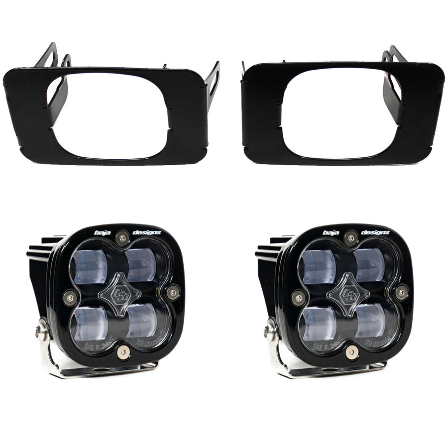 Kit de luces/faros de niebla Baja Designs Ford Squadron SAE Fog Pocket Light Kit - Ford 2015-20 F-150; 2017-22 F-250/350 Super Duty (Light Pattern: SAE Fog, Color: Clear)