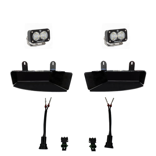 Kit de luces/faros de niebla Baja Designs RAM S2 Sport Fog Pocket Light Kit - RAM 2019-2026 2500/3500 (Light Pattern: Wide Cornering, Color: Clear)
