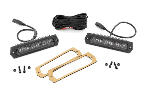 6 Inch LED Serie Negro Lights | Montaje Empotrado | Pair