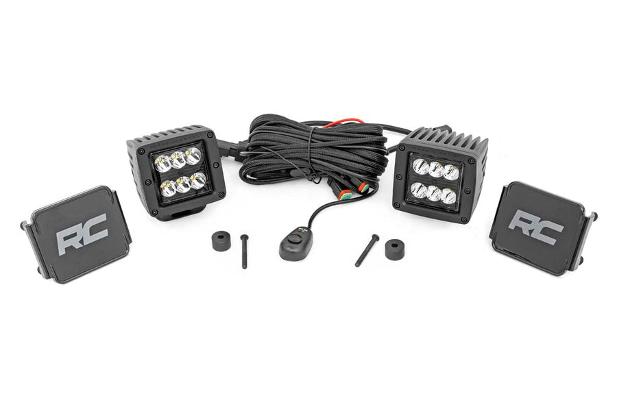 Kit de Luces LED | Montaje en Cowl | 2" Negro Pair | Jeep Gladiator JT/Wrangler JL (18-26)
