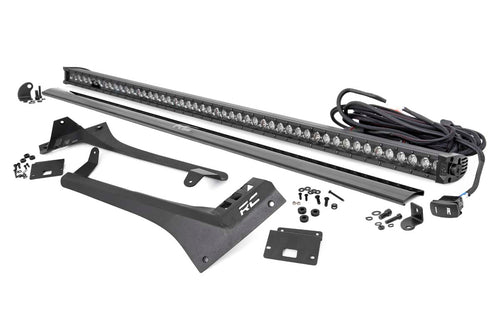 Kit de Luces LED | Parabrisas | 50" BLK Single Row | WHT DRL | Jeep Gladiator JT/Wrangler JL (18-26)