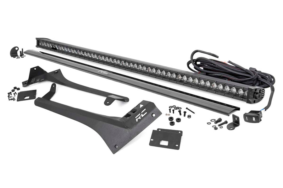 Kit de Luces LED | Parabrisas | 50" BLK Single Row | WHT DRL | Jeep Gladiator JT/Wrangler JL (18-26)