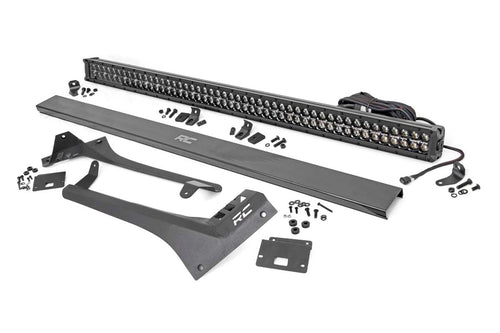 Kit de Luces LED | Parabrisas | 50" BLK Dual Row | WHT DRL | Jeep Gladiator JT/Wrangler JL (18-26)