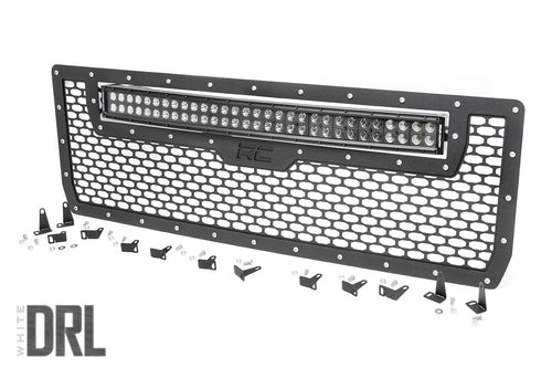 Parrilla de Malla | 30" Dual Row LED | Negro | Blanco DRL | GMC Sierra 1500 (14-15)