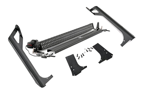 Kit de Luces LED | Montaje en Parabrisas | 50" Negro Dual Row | Jeep Wrangler TJ (97-06)