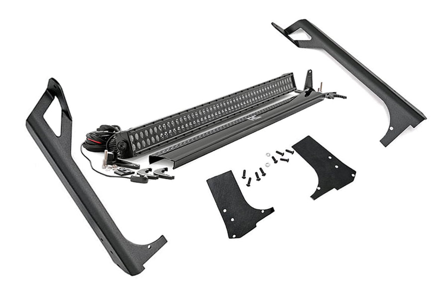 Kit de Luces LED | Montaje en Parabrisas | 50" Negro Dual Row | Jeep Wrangler TJ (97-06)