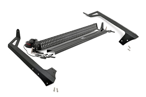Kit de Luces LED | Montaje en Parabrisas | 50" Negro Dual Row | Jeep Wrangler JK (07-18)