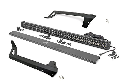 Luz LED | Montaje en Parabrisas | 50" Negro Dual Row | Ámbar DRL | Jeep Wrangler JK (07-18)