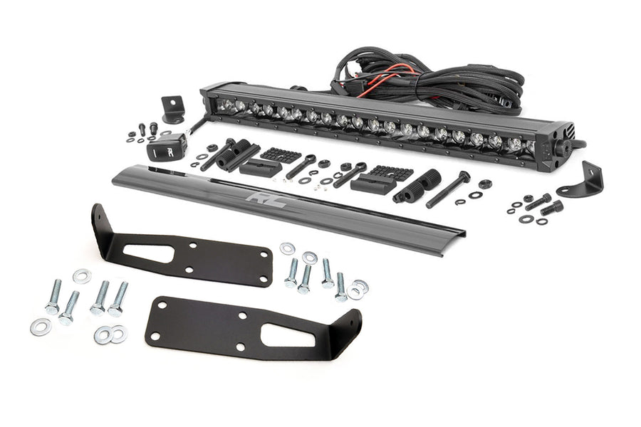 Kit de Luces LED | Montaje de Defensa | 20" Negro Single Row | Blanco DRL | Ram 2500 (03-18)/3500 (03-18)