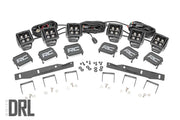 Kit de Luces LED | Montaje para Faros de Niebla | Triple 2" Negro Pair | Blanco DRL | Ford Raptor (17-20)