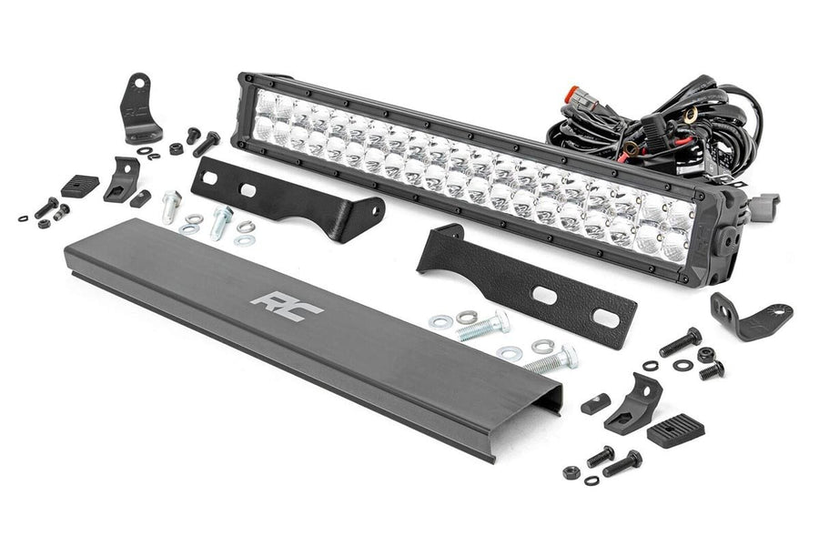 Kit de Luces LED | Montaje de Defensa | 20" Cromado Dual Row | Blanco DRL | Jeep Grand Cherokee WK2 (11-20)