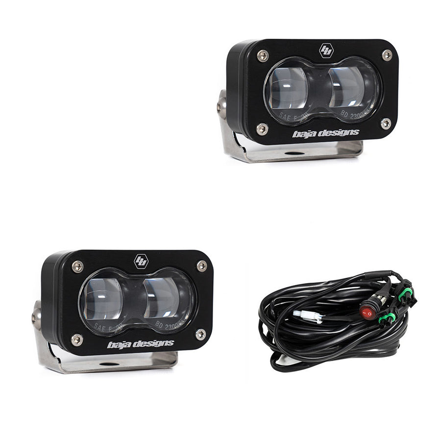 Luz auxiliar LED Baja Designs S2 SAE LED Auxiliary Light Pod Pair - Universal (Color: Clear)