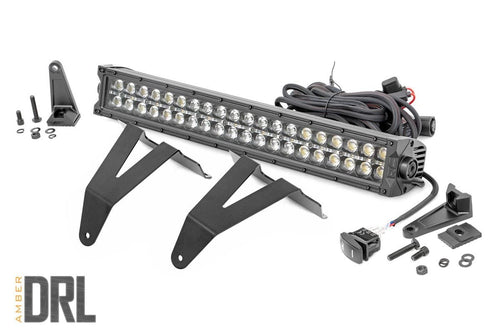 Kit de Luces LED | Montaje de Defensa | 20" Negro Dual Row | Ámbar DRL | Ram 1500 (19-24)