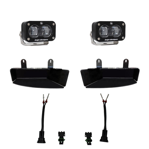 Kit de luces/faros de niebla Baja Designs RAM S2 SAE Fog Pocket Light Kit - RAM 2019-2026 2500/3500 (Color: Clear)
