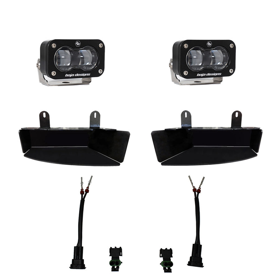 Kit de luces/faros de niebla Baja Designs RAM S2 SAE Fog Pocket Light Kit - RAM 2019-2026 2500/3500 (Color: Clear)