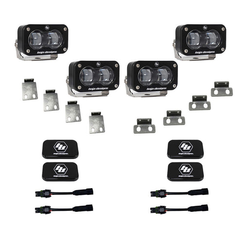 Kit de luces/faros de niebla Baja Designs Ford Raptor S2 SAE Dual Fog Pocket Kit - Ford 2021-2026 F-150 Raptor, 2024-2026 F-150 Raptor 37/R (Color: Clear)