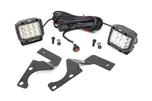 Kit de Luces LED | Montaje tipo Ditch | 3" Cromado Ángulo Amplio Pair