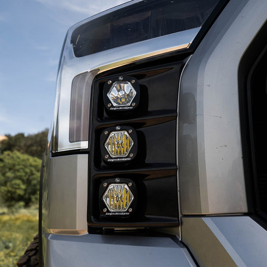 Luz auxiliar LED Baja Designs Toyota Tundra S1 Vent Kit - Toyota 2022-2026 Tundra (Light Pattern: Multi-Pattern, Color: Clear)
