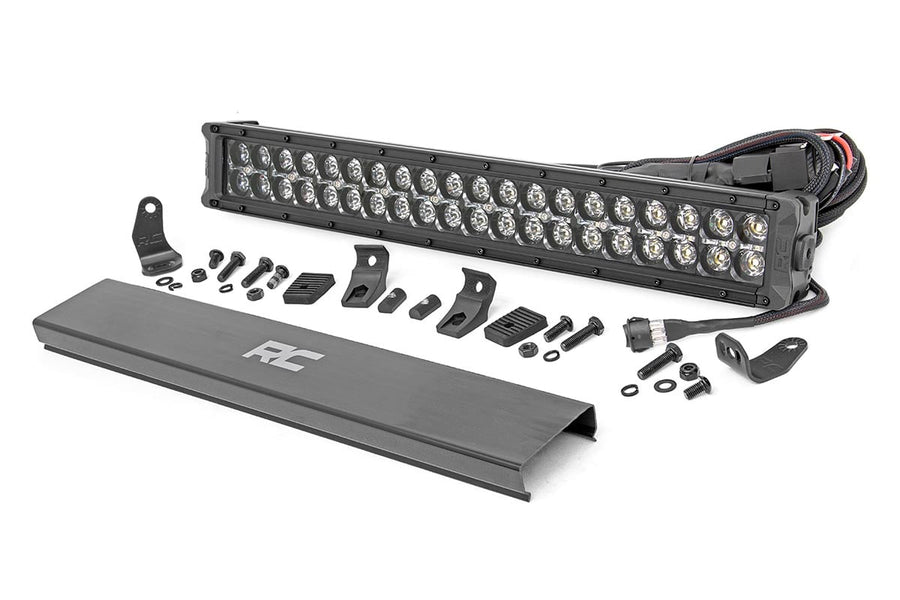 20 Inch LED Serie Negro Light Bar | Dual Row | Blanco Frío DRL
