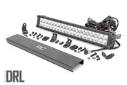 20 Inch LED Serie Cromado Light Bar | Dual Row | Blanco Frío DRL