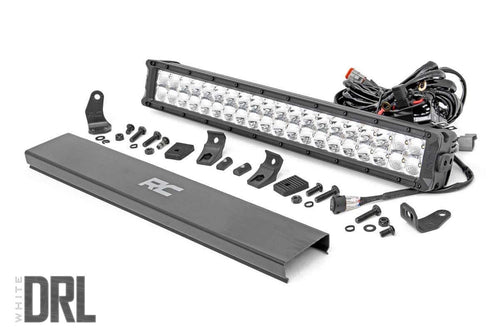20 Inch LED Serie Cromado Light Bar | Dual Row | Blanco Frío DRL