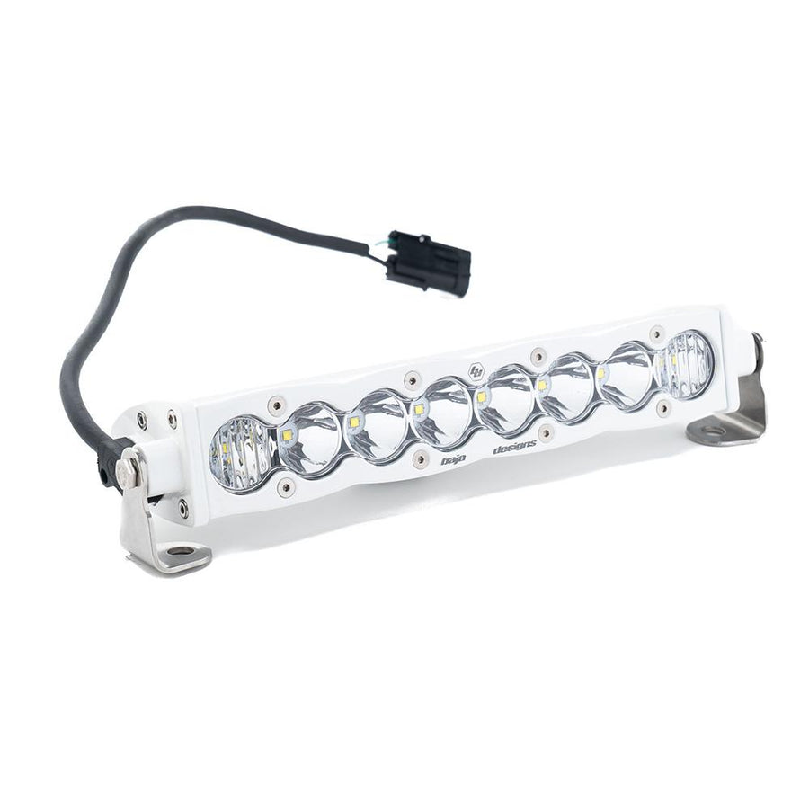 Barra de luz LED Baja Designs S8 White Straight LED Light Bar - Universal (Size: 10 Inch, Light Pattern: Driving/Combo, Color: Clear)