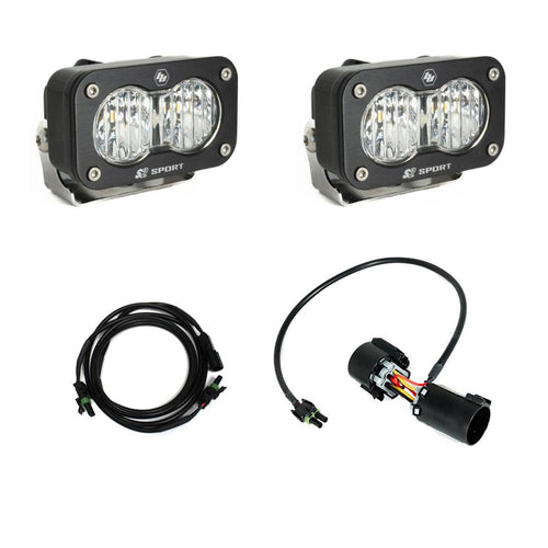 Kit de luces/faros de niebla Baja Designs Ford S2 Sport Dual Reverse Light Kit - Ford 2023-2026 F-250/350 Super Duty (Light Pattern: Wide Cornering, Color: Clear, Wiring Type: Trailer Hitch Harnéss)