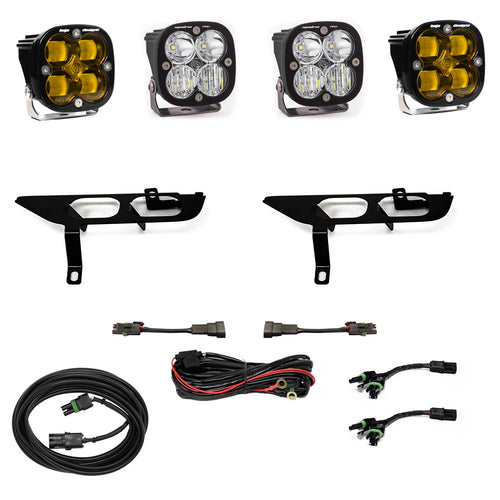 Kit de Faros de Niebla Baja Designs Ford Squadron SAE/Sport Fog Pocket Light Kit | Ford 2021-23 F-150; NOTE: cono Daytime Running Lights (DRL)