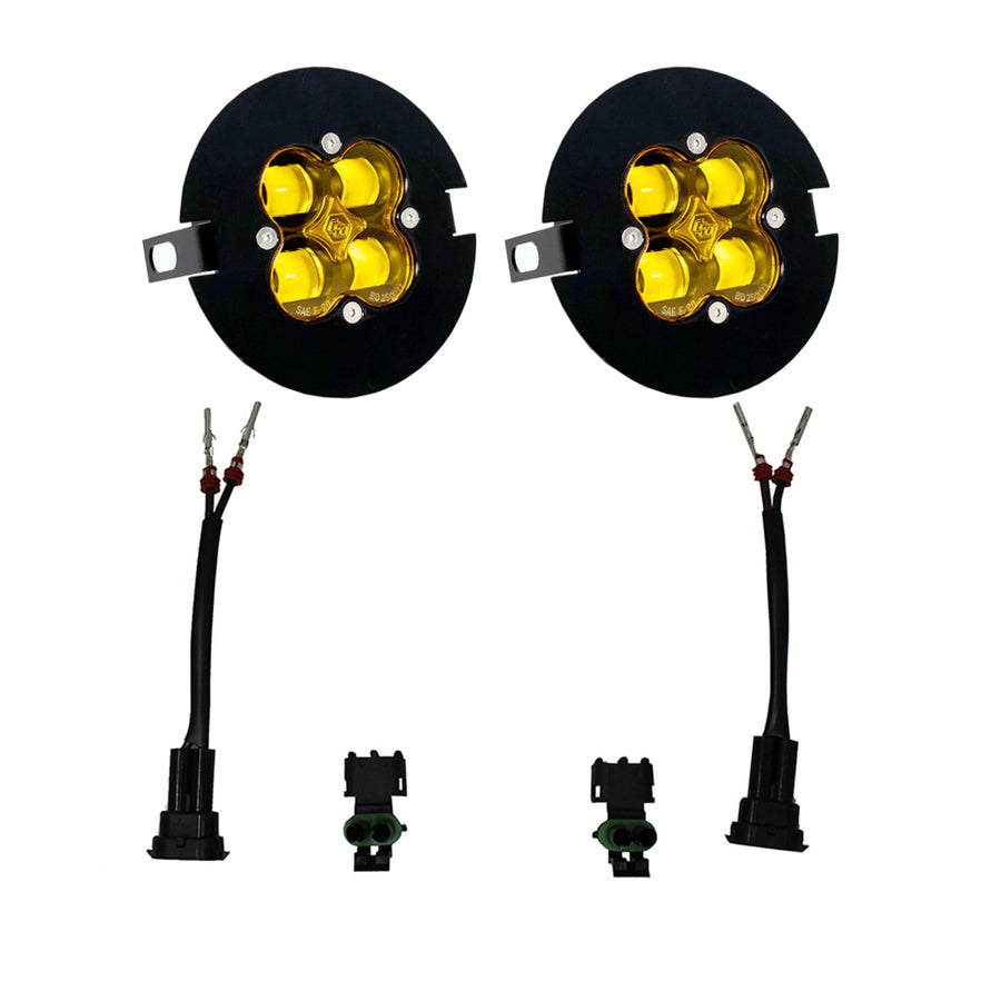 Kit de luces/faros de niebla Baja Designs Ford/Toyota Squadron SAE Fog Pocket Light Kit - Ford 2006-14 F-150; Toyota 2005-11 Tacoma; 2007-13 Tundra (Light Pattern: SAE Fog, Color: Baja Amber)