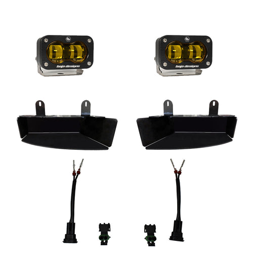 Kit de luces/faros de niebla Baja Designs RAM S2 SAE Fog Pocket Light Kit - RAM 2019-2026 2500/3500 (Color: Baja Amber)