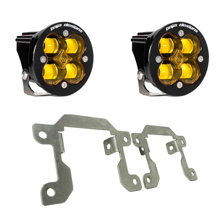 Kit de luces/faros de niebla Baja Designs Ford Squadron SAE Fog Pocket Light Kit - Ford 2019-2023 Ranger; 2021-2025 Bronco NOTE: w/ OE Plastic Bumper (Light Pattern: SAE Fog, Color: Baja Amber)
