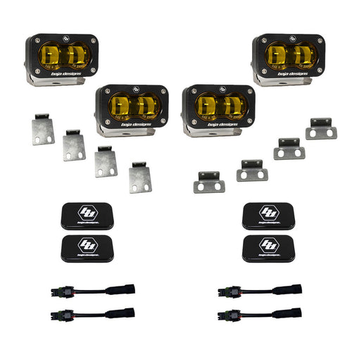 Kit de luces/faros de niebla Baja Designs Ford Raptor S2 SAE Dual Fog Pocket Kit - Ford 2021-2026 F-150 Raptor, 2024-2026 F-150 Raptor 37/R (Color: Baja Amber)