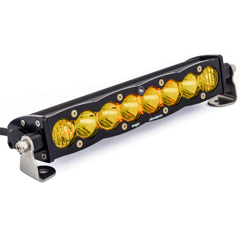 Barra de luz LED Baja Designs S8 Straight LED Light Bar - Universal (Size: 10 Inch, Light Pattern: Driving/Combo, Color: Baja Amber)