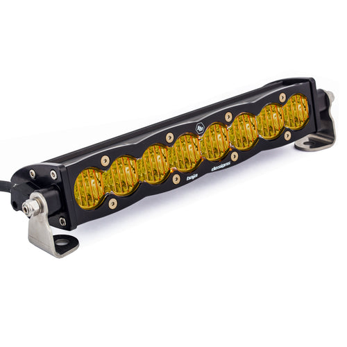 Barra de luz LED Baja Designs S8 Straight LED Light Bar - Universal (Size: 10 Inch, Light Pattern: Wide Cornering, Color: Baja Amber)