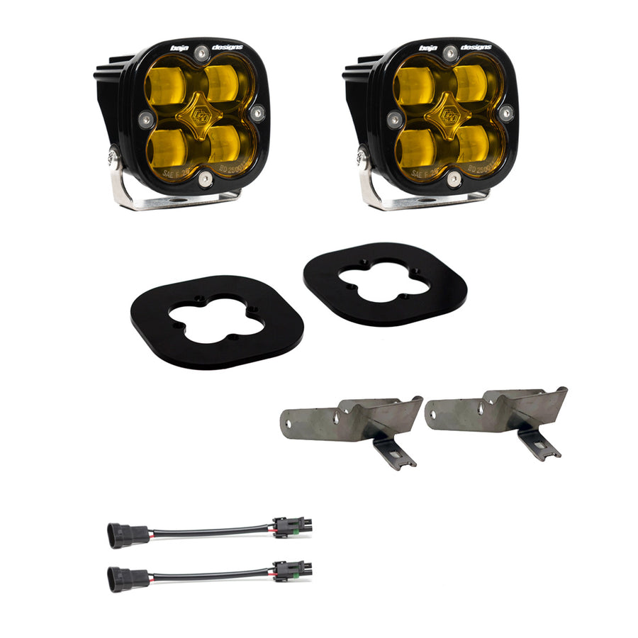 Kit de luces/faros de niebla Baja Designs Ford Squadron SAE Fog Pocket Light Kit - Ford 2011-16 F-250/350 Super Duty (Light Pattern: SAE Fog, Color: Baja Amber)