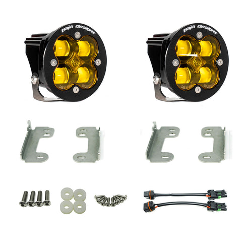 Kit de Faros de Niebla Baja Designs Jeep JK Squadron-R SAE Fog Pocket Light Kit | Jeep 2010-18 Wrangler JK; NOTE: con Standard OE Bumper