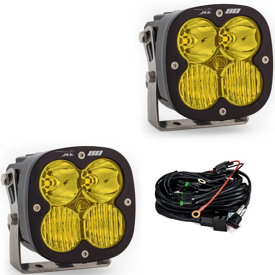 Luz auxiliar LED Baja Designs XL80 LED Auxiliary Light Pod Pair - Universal (Light Pattern: Driving/Combo, Color: Baja Amber)