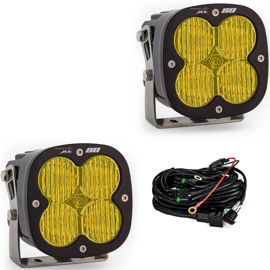 Luz auxiliar LED Baja Designs XL80 LED Auxiliary Light Pod Pair - Universal (Light Pattern: Wide Cornering, Color: Baja Amber)