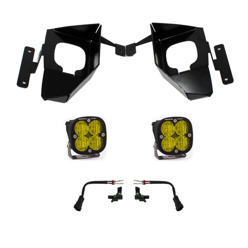 Kit de luces/faros de niebla Baja Designs Chevy Squadron Sport Fog Pocket Light Kit - Chevy 2016-18 Silverado 1500 (Light Pattern: Wide Cornering, Color: Baja Amber)