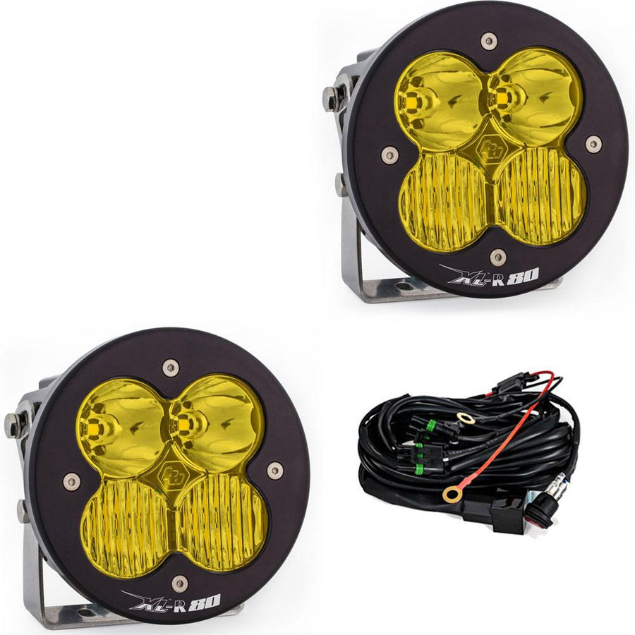 Luz auxiliar LED Baja Designs XL-R 80 LED Auxiliary Light Pod Pair - Universal (Light Pattern: Driving/Combo, Color: Baja Amber)