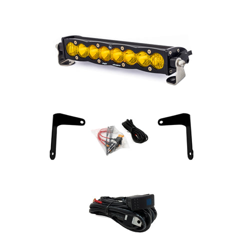 Barra de Luz LED Baja Designs Can-Am S8 10 Inch kit de barra de luz con soporte en torre de amortiguador | Can-Am 2017-24 Maverick X3