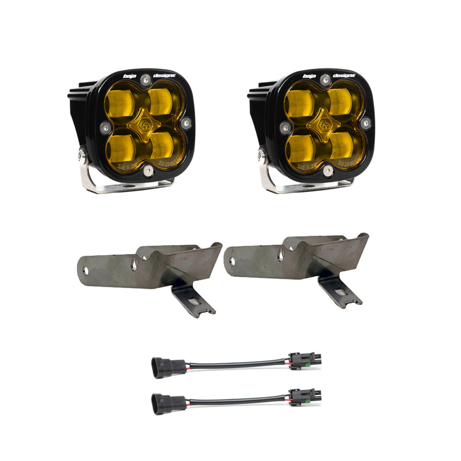 Kit de luces/faros de niebla Baja Designs Ford Squadron SAE Fog Pocket Light Kit - Ford 1999-10 F-250/350 Super Duty (Light Pattern: SAE Fog, Color: Baja Amber)